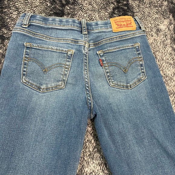 Levi’s Girls Youth Size 10 Blue Denim Bootcut Adjustable Jeans - Picture 5 of 8